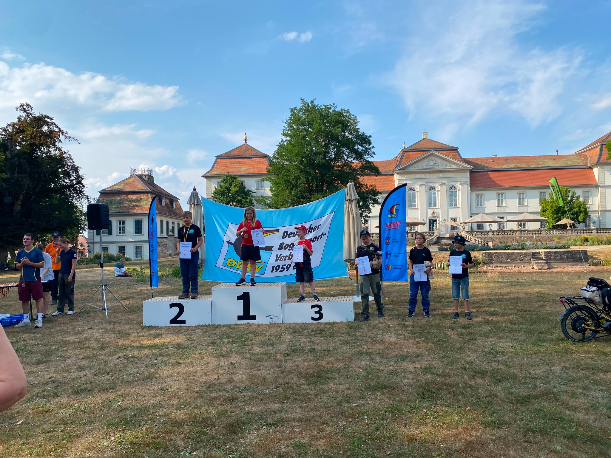 Ragnar Stackmann bei der Siegerehrung der DBSV-DM 3D 2026 in Eichenzell